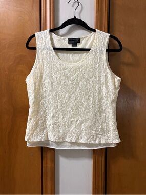 Elementz Ivory Lace Layered Sleeveless Camisole